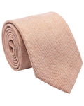Letteriello Peach Woven Grenadine Silk Neck Tie