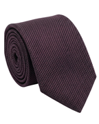 Letteriello Purple Woven Grenadine Silk Neck Tie