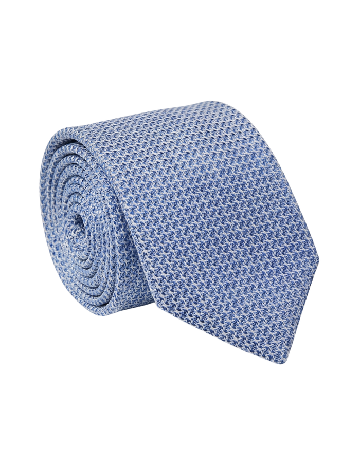 Letteriello Royal Blue Woven Grenadine Silk Neck Tie