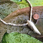 Long Conch Pendant- Tulsi Necklace