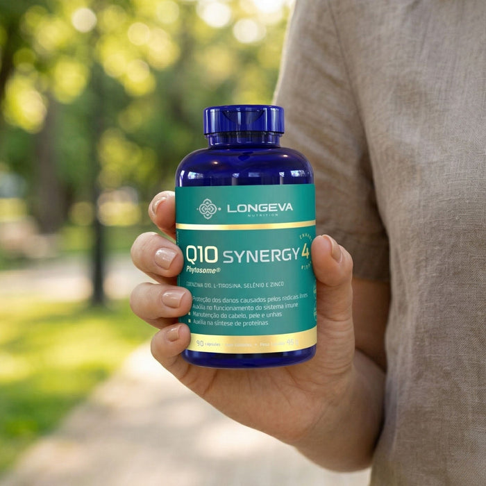 LONGEVA | Coenzima Q10 Synergy Phytosome - Tireóide e Energia (90 Cápsulas) - Rende 3 meses de uso