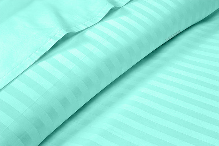 Aqua Blue Striped Sheets