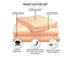 Peach Stripe RV Sheets Set