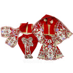 Madhana Mohana Mohini - Red and White - Radha Krishna Deity Outfit