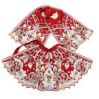 Madhana Mohana Mohini - Red and White - Radha Krishna Deity Outfit