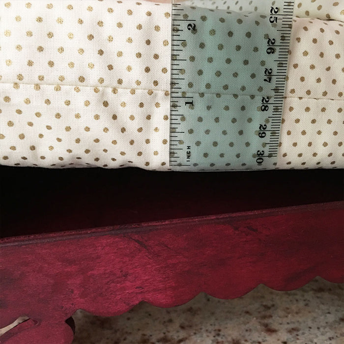 Mahagony Chakra Lotus Vrindavan Bed - 14 1/2" Inch