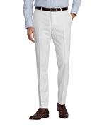 Mazara Mens Solid White Slim Fit Wool Dress Pants
