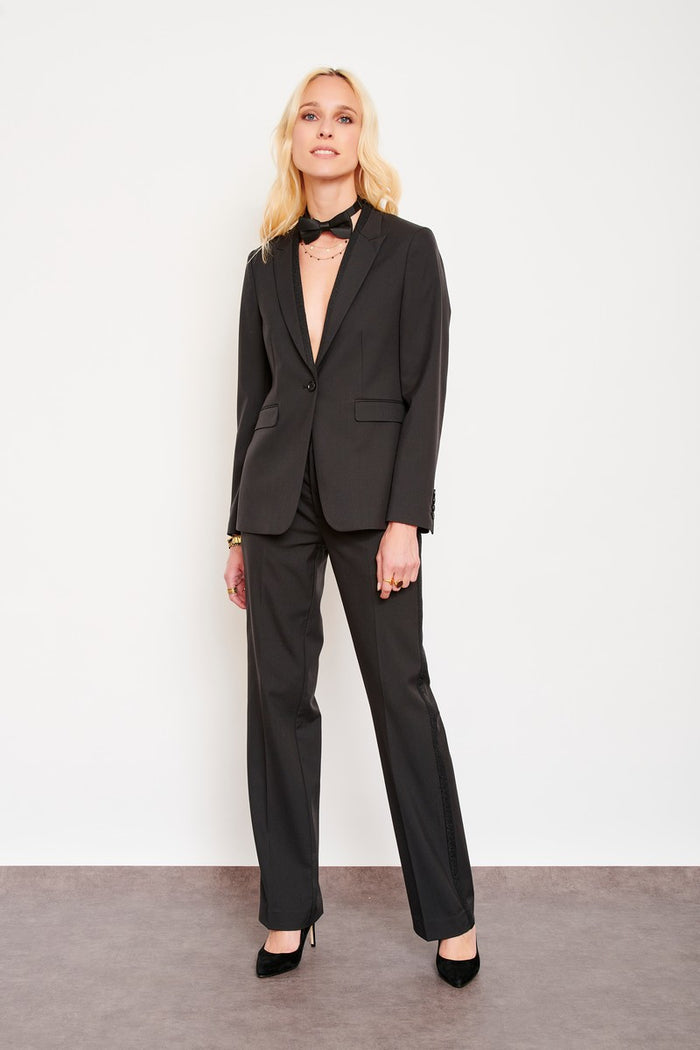 MKT Studio Pego Tuxedo Trousers - Black