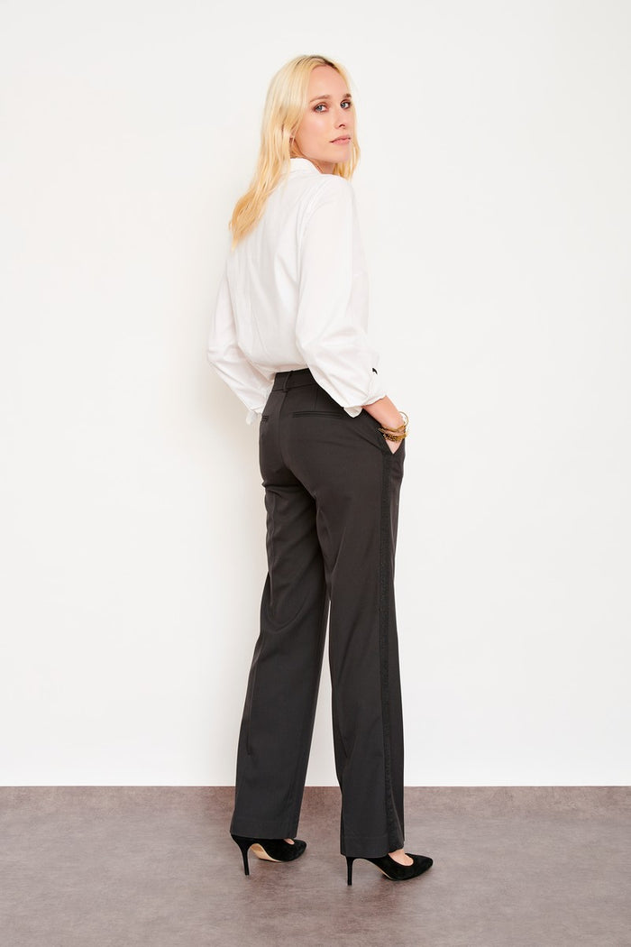 MKT Studio Pego Tuxedo Trousers - Black
