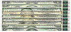 Money Pencils, Assorted Designs Dollar Bills (36 per unit) #3340, D-46