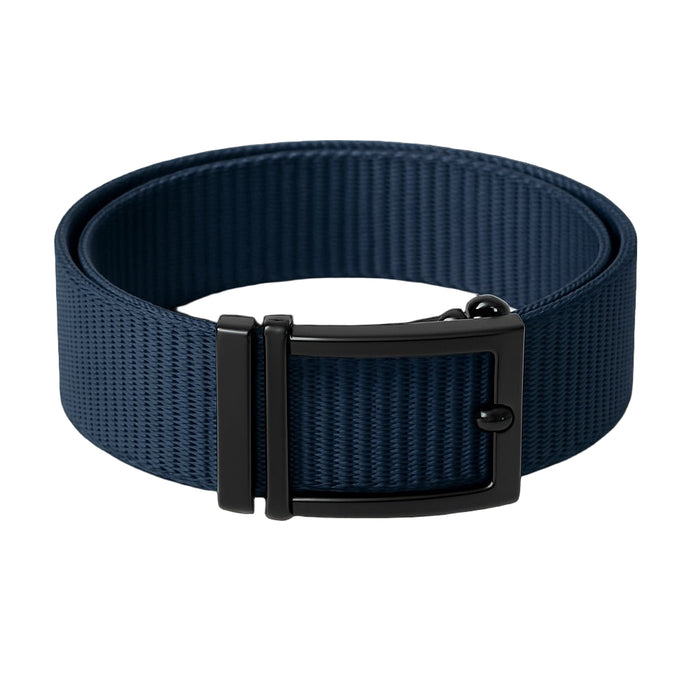 Montreux Mens Textured Navy Nylon Casual Belt - The Suit Depot