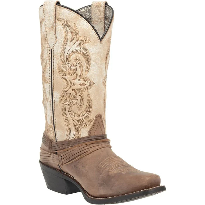 Laredo Myra Sand & White Western Boots for Women