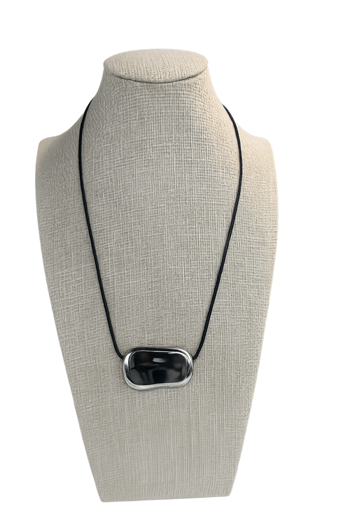 Celine - Necklace Silver/Black