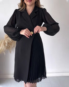Noella - Robe festive avec boucle dorée
