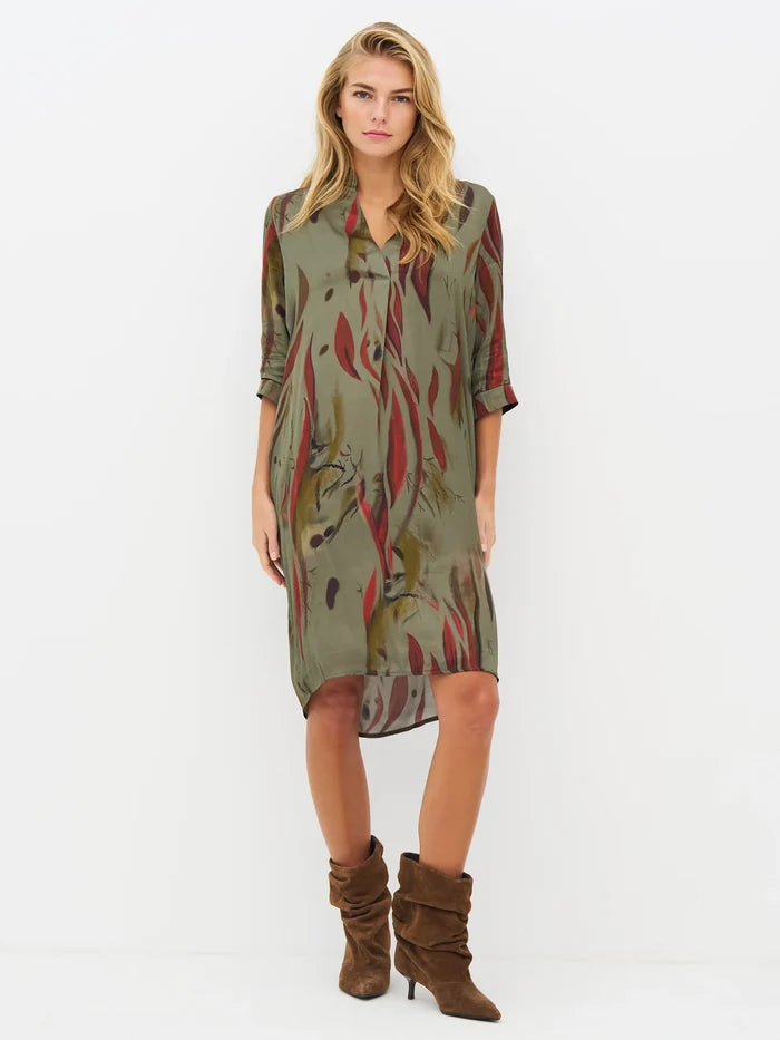Nu Denmark Cilje Tunic Dress - Army Mix