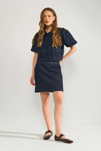 Numph NuAletta Shirt - Dark Blue Denim
