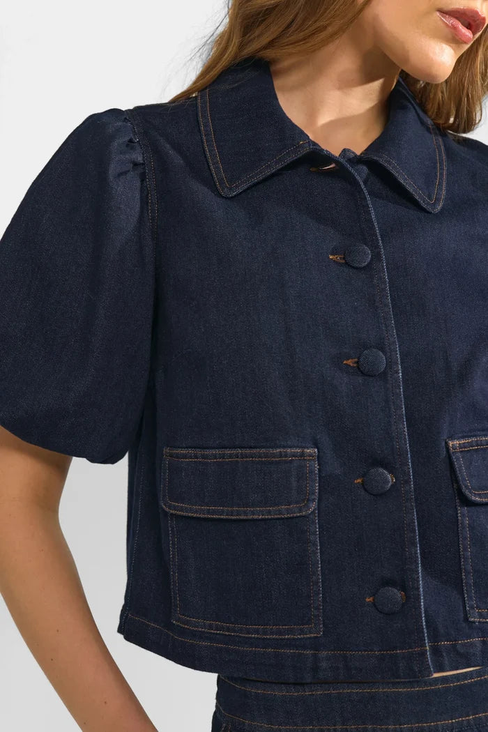 Numph NuAletta Shirt - Dark Blue Denim