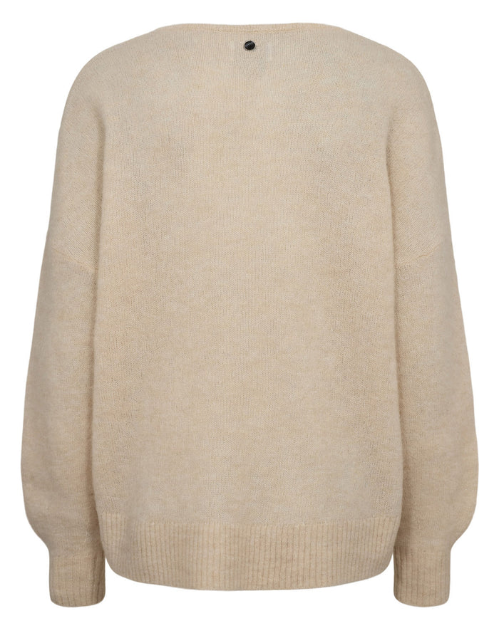 Numph Nurietta V Neck Pullover - Grey Morn
