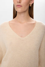 Numph Nurietta V Neck Pullover - Grey Morn