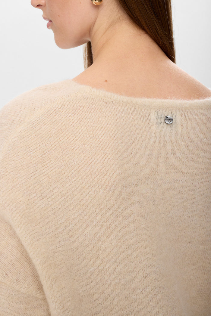 Numph Nurietta V Neck Pullover - Grey Morn