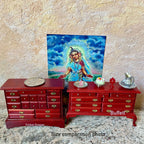 Palace Jewelry Box - Trinket Dresser - Cherry Wood Finish