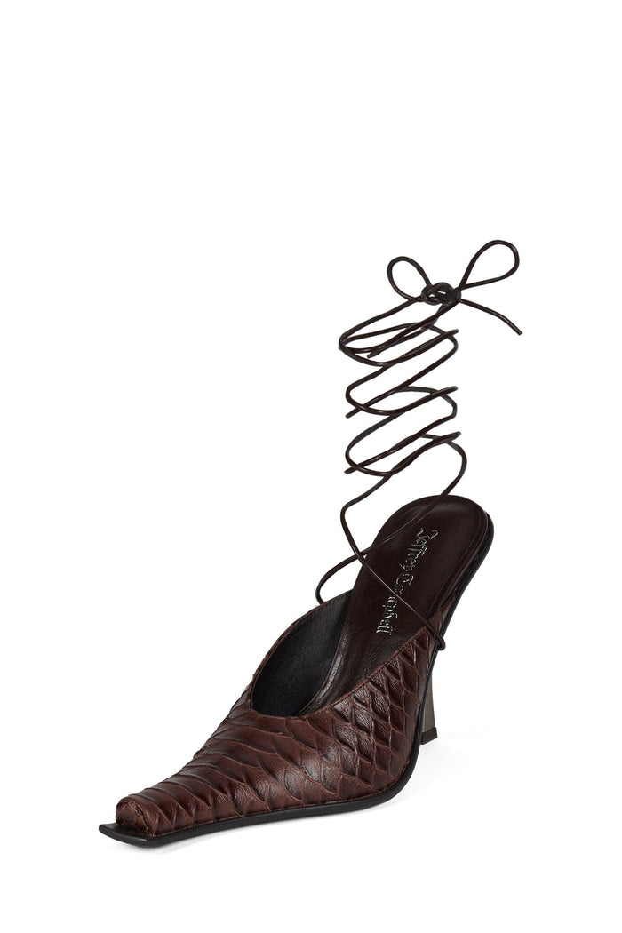 PARALLAX Jeffrey Campbell Heeled Mule Brown Snake
_hover