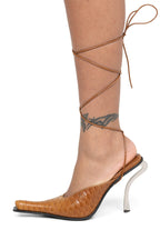 PARALLAX Jeffrey Campbell Heeled Mule Mustard Snake