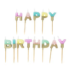 Talking Tables Pastel 'Happy Birthday' Letter Candles &Keep