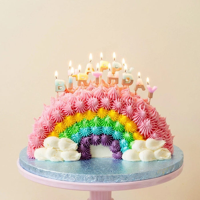 Talking Tables Pastel 'Happy Birthday' Letter Candles &Keep
