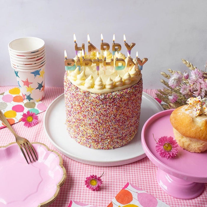 Talking Tables Pastel 'Happy Birthday' Letter Candles &Keep
