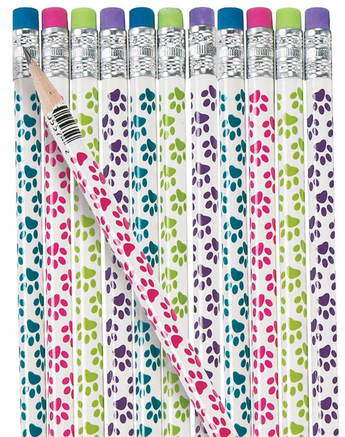 Paw Print Pencils (24 unit) #13640869, B-27