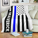 Personalized Thin Blue Line Blanket 2