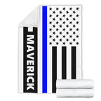Personalized Thin Blue Line Blanket 2