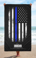 Personalized Thin Blue Line Towels - GGRM Law