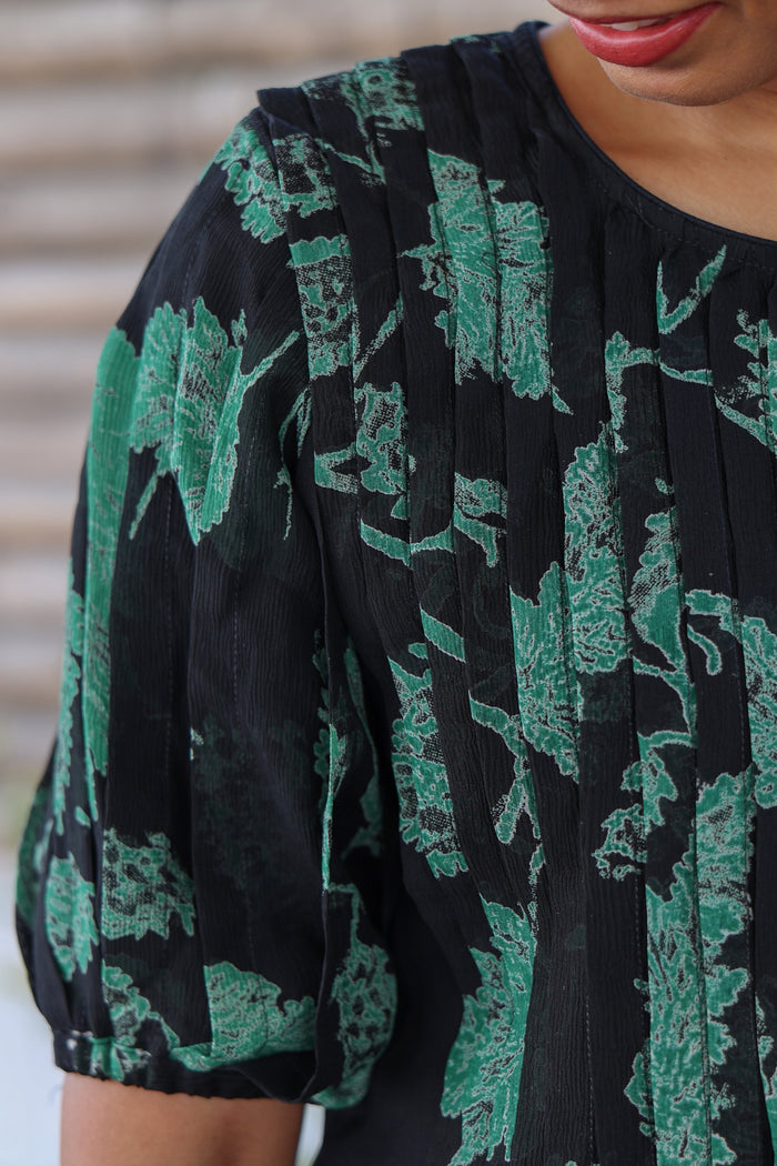 Pleated Chiffon Top