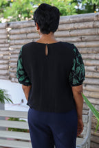 Pleated Chiffon Top