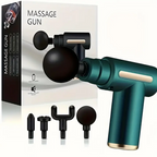 Portable Mini Muscle Fascia Massage Gun with 4 Massage Heads