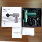 Portable Mini Muscle Fascia Massage Gun with 4 Massage Heads