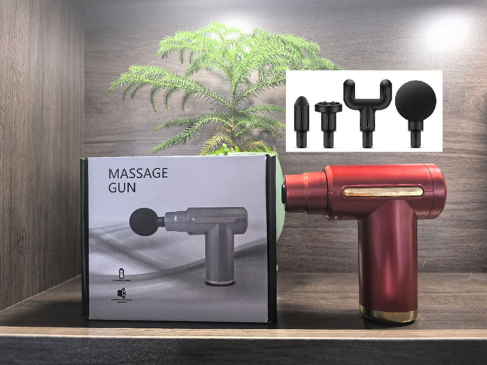 Portable Mini Muscle Fascia Massage Gun with 4 Massage Heads