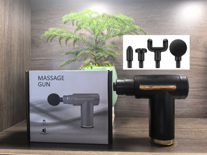 Portable Mini Muscle Fascia Massage Gun with 4 Massage Heads