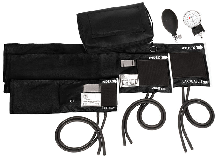 Premium Aneroid Sphygmomanometer with Carry Case - 3 Cuff Sizes