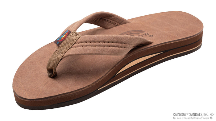 Rainbow Luxury Leather double layer arch support sandal side view