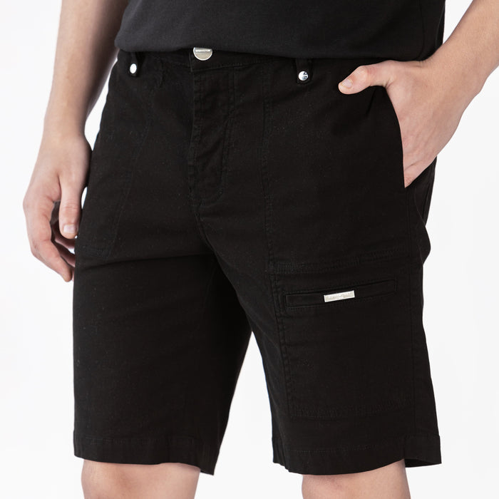 RAJ 2 DENIM SHORT MEN BLACK