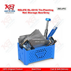 RELIFE RL-001S Tin-Planting Net Storage Box (Grey) – BGA Stencil Organizer for Mobile Repair Workshops