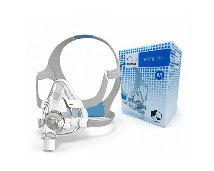 ResMed AirFit F20 Full Face CPAP Mask – Comfortable, Leak-Free, Quiet Sleep Therapy - CPAPstudio.co.uk