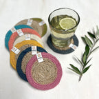 Respiin Round Seagrass & Jute Coaster &Keep