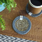 Respiin Round Seagrass & Jute Coaster &Keep