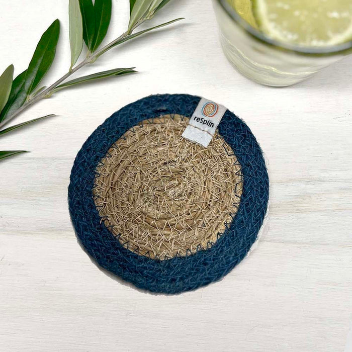 Respiin Round Seagrass & Jute Coaster