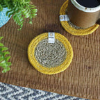 Respiin Round Seagrass & Jute Coaster &Keep