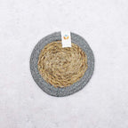 Respiin Round Seagrass & Jute Coaster &Keep